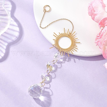 Стеклянные подвесные ловцы солнца HJEW-JM04585-1