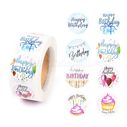 Adesivi di carta a tema compleanno DIY-L051-010E-1