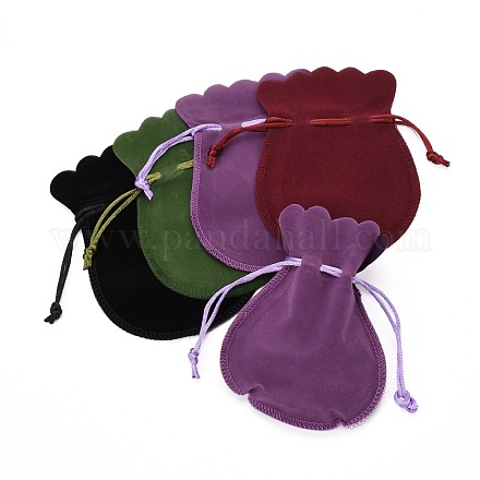 Bolsos de terciopelo bolsas de joyería con cordón TP-O002-B-M-1