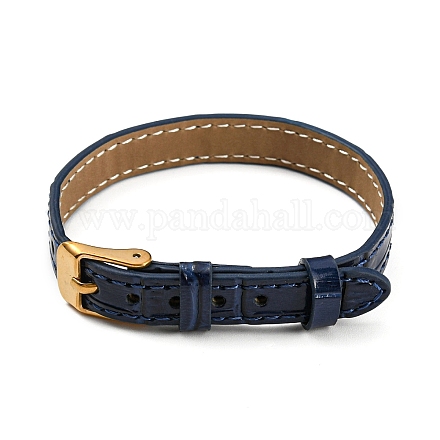 Bracelets de montre texturés en cuir AJEW-K232-01G-02-1
