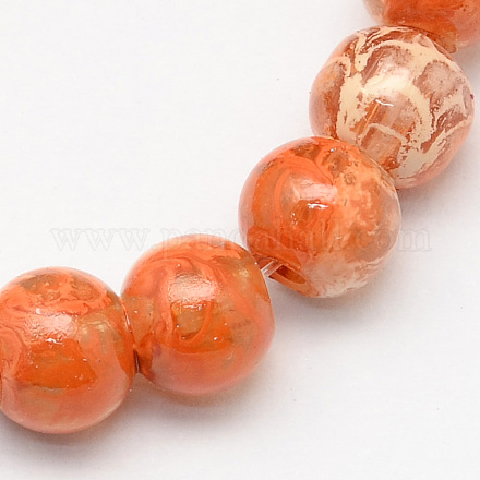 Chapelets de perles en verre rondes tréfilées X-GLAD-R003-12mm-05-1