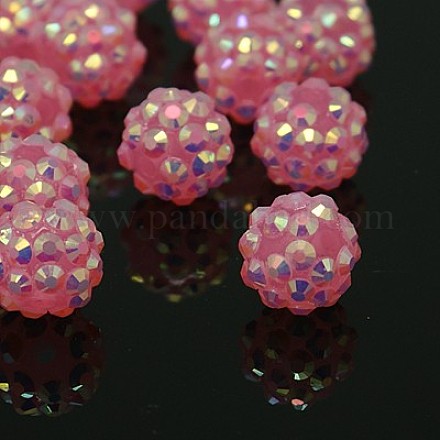 Chunky Resin Rhinestone Beads RESI-M019-36-1