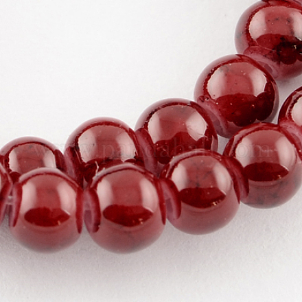 Rociar perlas de vidrio pintado hebras X-GLAD-S075-4mm-73-1