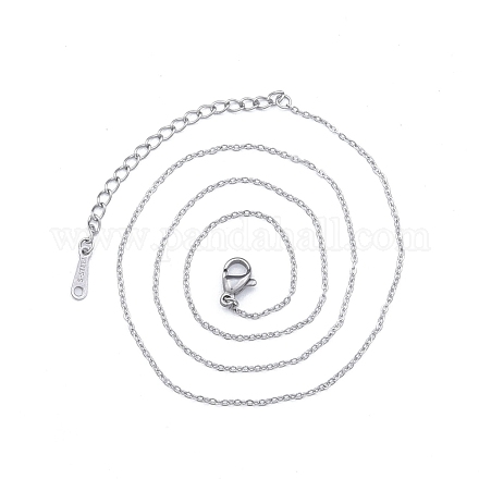 304 Edelstahl-Kabelketten-Halskette für Männer und Frauen NJEW-N050-A03-S12-1