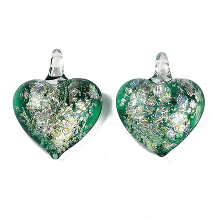 Подвески lampwork FOIL-K003-02B-1