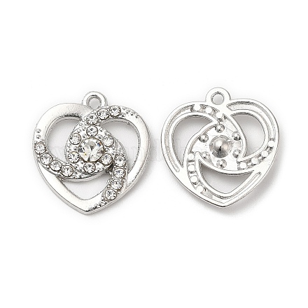 Цинк подвески Rhinestone сплава ENAM-Q500-02P-1