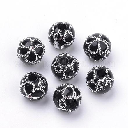 Perles acryliques plaquées PACR-Q115-16-1