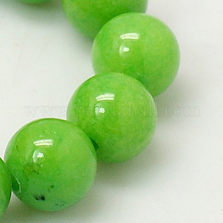 Chapelets de perles rondes en jade de Mashan naturelle G-D263-4mm-XS17-1