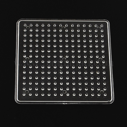 5x5mmDIYヒューズビーズに使用正方形ABCプラスチックペグボード  透明  79x79x5mm X-DIY-Q009-10-1