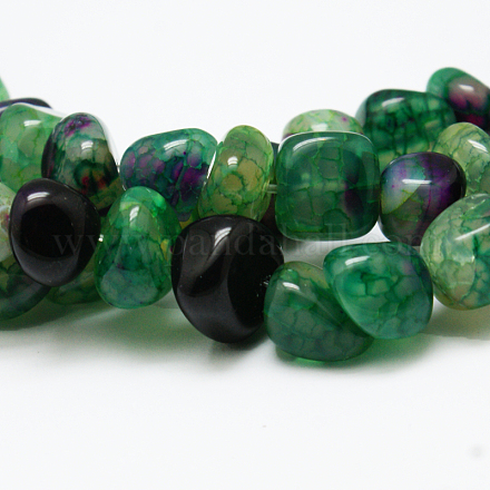 Dyed Natural Agate Chip Bead Strands G-M299-03D-1
