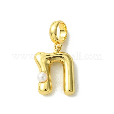 Покрытие стойки латунь с АБС-пластиком жемчуг европейские подвески KK-G501-02N-G-1