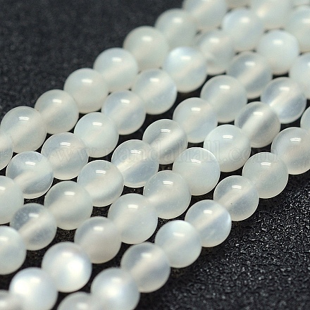 Brins de perles de pierre de lune arc-en-ciel naturel G-P342-02A-6mm-AA-1