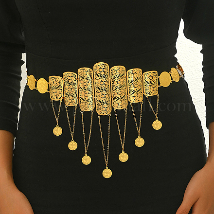 Роскошный элегантный сплав цинка и латуни материал цветочная кисточка монета кулон цепи талии для женщин ZU0356-1