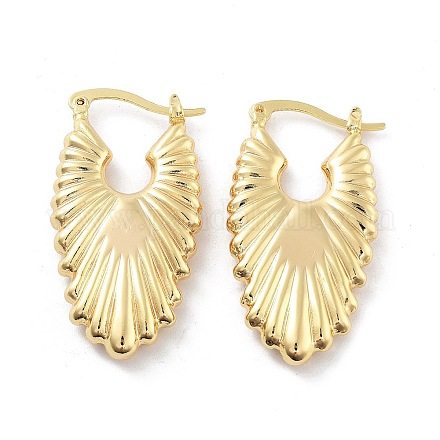 Brass Hoop Earrings EJEW-H301-01G-04-1
