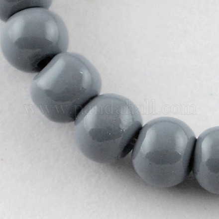 Chapelets de perles en verre peintes X-DGLA-S071-6mm-10-1