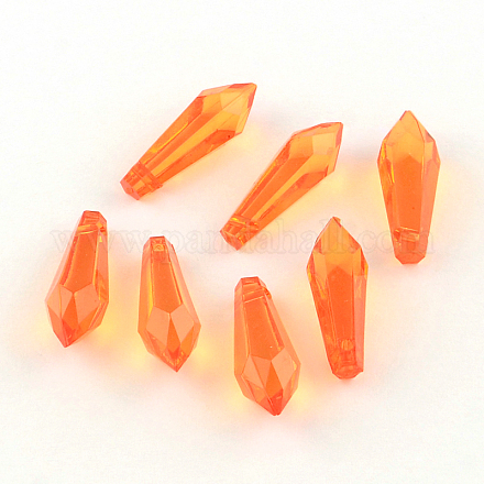 Faceted Cone Transparent Acrylic Point Pendants TACR-R130-A12-1