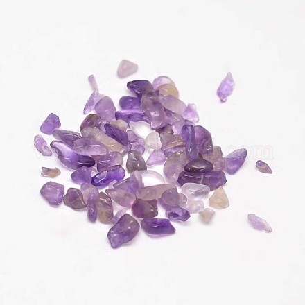 Natural Amethyst Chip Beads G-L453-06-1
