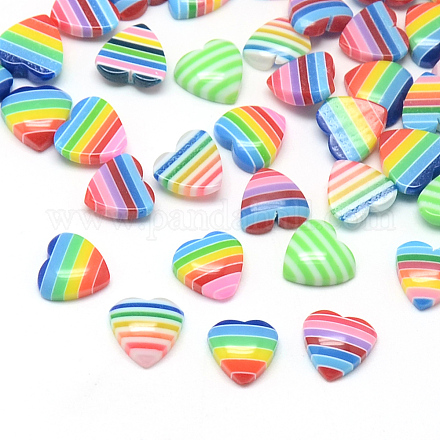 Resin Striped Cabochons CRES-S615-1