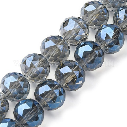 Прозрачные стеклянные бусины гальваническим пряди EGLA-N002-34F-F04-1