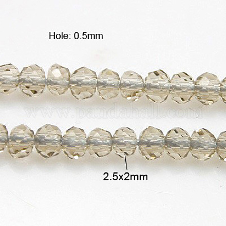 Perlas de cristal de cristal hebras GLAA-D032-2.5x2-25-1