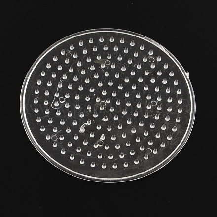 Plaques en plastique abc ronds plats utilisés pour les perles à repasser 5x5mm diy X-DIY-Q009-13-1