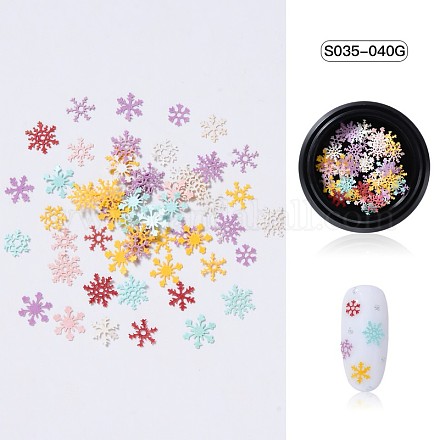Christmas Theme Paper Nail Decals Art Patch MRMJ-S035-040G-1