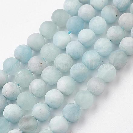 Chapelets de perles en aigue-marine naturelle G-G945-07-10mm-1