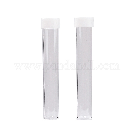 プラスチックビーズ収納ケース  ボトル  透明  7.5x1.3cm  容量：3ml（0.1液量オンス） CON-S009-1