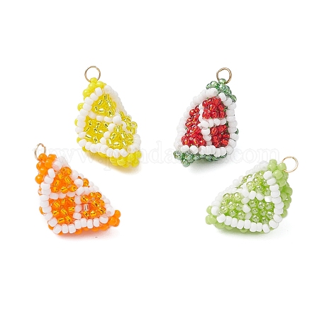 Подвески в виде фруктов из стеклянных бусин PALLOY-MZ00894-1