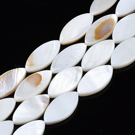 Eau douce naturelle de coquillage perles brins SHEL-Q024C-017-1