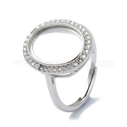Componenti regolabili 925 anello d'argento sterlina STER-K179-15P-1