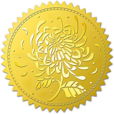 Adesivi autoadesivi in lamina d'oro in rilievo DIY-WH0211-186-1