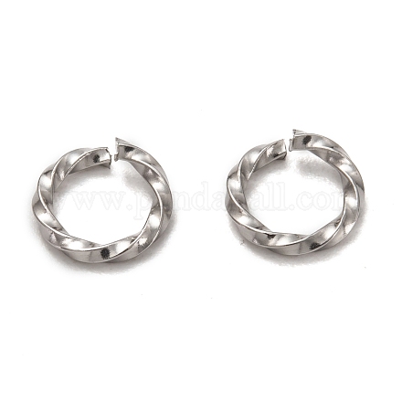 304 Stainless Steel Twisted Jump Rings STAS-H129-07P-1