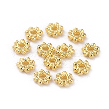 Alliage daisy séparateurs perles de style tibétain X-LF0991Y-G-RS-1