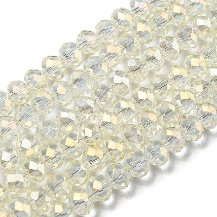 Chapelets de perles en verre transparent électrolytique EGLA-A034-T3mm-T16-1
