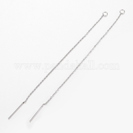 304 Stainless Steel Chain Stud Earring Findings STAS-H434-58P-1