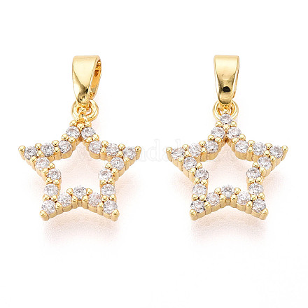 Латунные микро проложить кубического циркония подвески KK-N257-62G-1