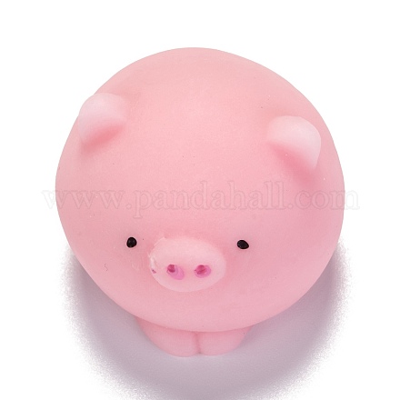 豚の形のストレスおもちゃ  面白いそわそわ感覚玩具  ストレス不安解消のために  ピンク  24x31x31mm AJEW-H125-20-1