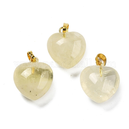 Естественно лимона кварцевые кулоны G-J386-H18-G-1