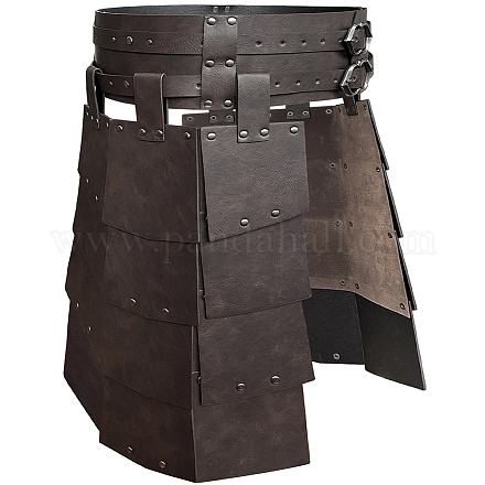 Средневековый латный доспех из искусственной кожи на бедра и талию AJEW-WH20054-091B-1