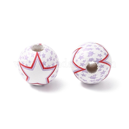 Тематика дня независимости деревянные европейские бусины WOOD-I014-01F-1