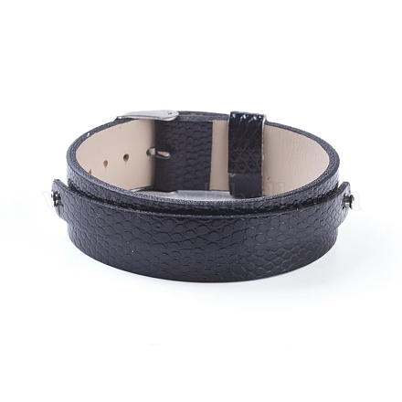 Imitation Leather Cord Bracelets BJEW-G627-01B-1