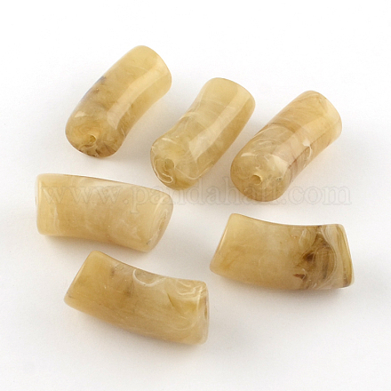 Tube Imitation Gemstone Acrylic Beads OACR-R045-09-1