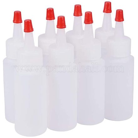 Pandahall 24 Packung 1 Unzen Plastik-Quetschflaschen mit roten Spitzenkappen zum Basteln DIY-PH0018-55-1