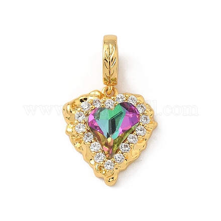 Латунь микропаве прозрачный кубический цирконий европейские подвески с подвесками KK-F905-20G-04-1