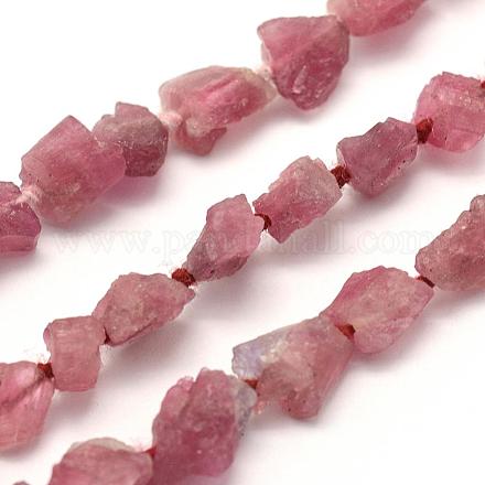 Rough Raw Natural Tourmaline Beads Strands G-K202-29C-1