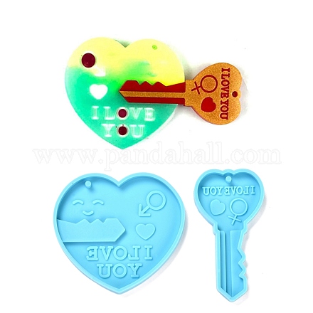 Stampi in silicone per ciondoli fai da te a tema san valentino DIY-C009-03G-1