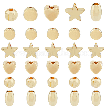 Hobbiesay 100 pièces 5 style rack placage perles en laiton KK-HY0001-71-1