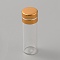 Clear Glass Bead Containers, Refillable Bottle, Goldenrod, 3.6x1.5cm, Capacity: 3ml(0.10fl. oz)