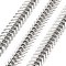 304 Stainless Steel Fishbone Chains, Unwelded, with Spool, Stainless Steel Color, 3x11.5mm